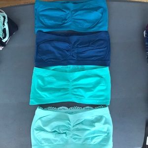 Set of Four Cool Colored Bandeaus